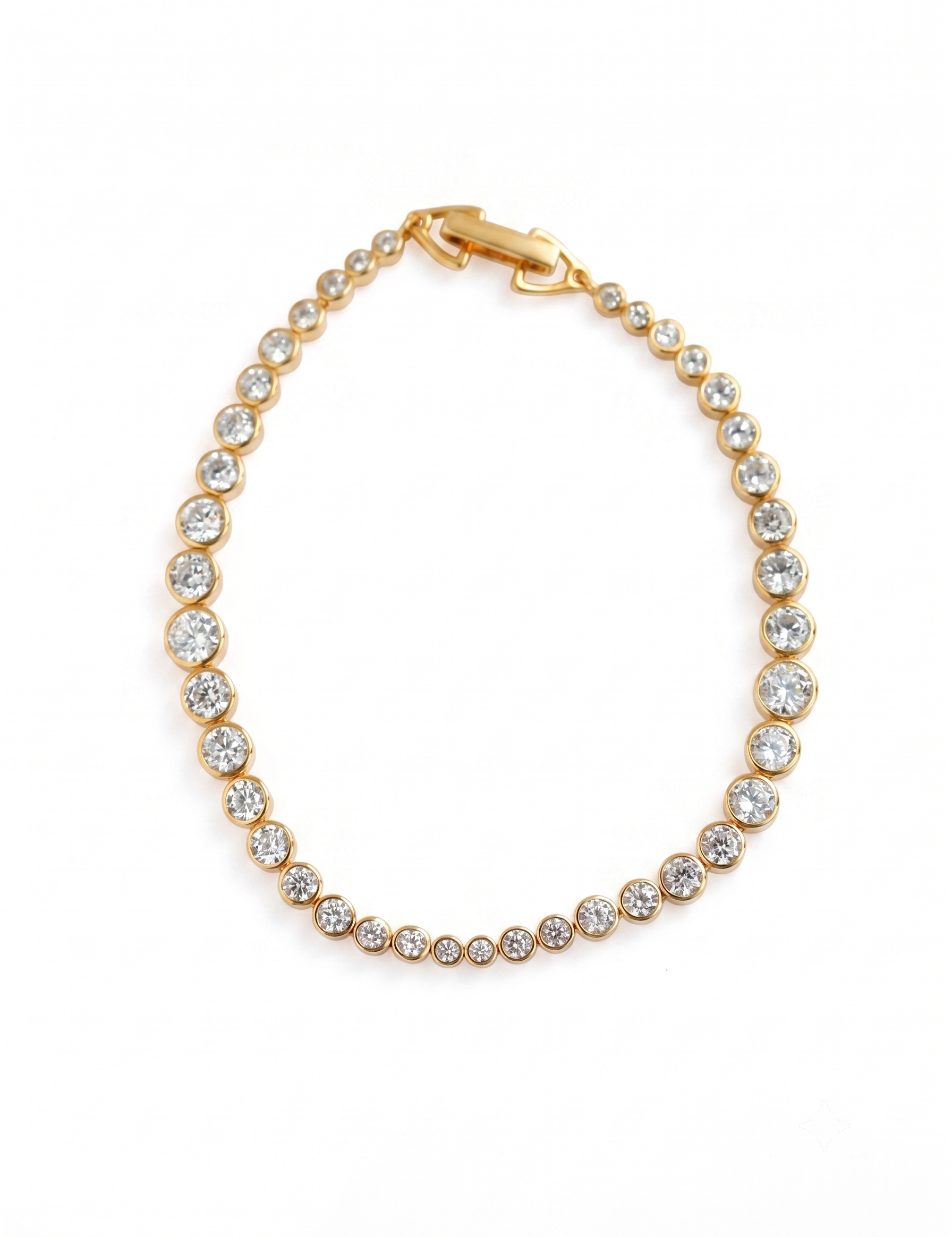 Lueur Bubble Cubic Zircon Bracelet-Gold gembea jewelry