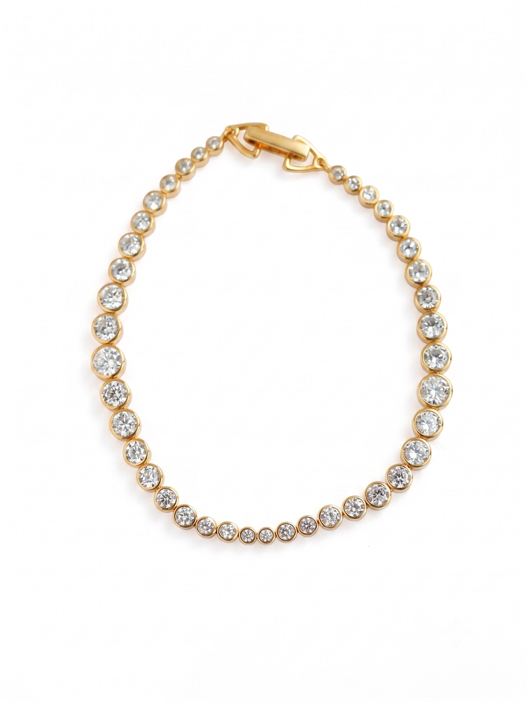 Lueur Bubble Cubic Zircon Bracelet-Gold gembea jewelry