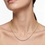 Lueur Bubble Cubic Zircon Necklace-Gold gembea jewelry