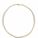 Lueur Bubble Cubic Zircon Necklace-Gold gembea jewelry