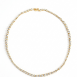Lueur Bubble Cubic Zircon Necklace-Gold gembea jewelry
