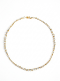 Lueur Bubble Cubic Zircon Necklace-Gold gembea jewelry