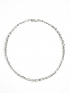 Lueur Bubble Cubic Zircon Necklace-Silver gembea jewelry