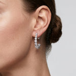 Lueur Bubble Curve Cubic Zircon Earrings-Silver gembea jewelry
