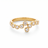 Lueur Bubble Curve Cubic Zircon Ring gold gembea jewelry