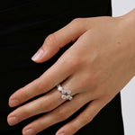 Lueur Bubble Curve Cubic Zircon Ring silver gembea jewelry