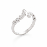 Lueur Bubble Curve Cubic Zircon Ring silver gembea jewelry