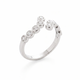 Lueur Bubble Curve Cubic Zircon Ring silver gembea jewelry