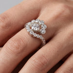 Lueur Bubble Flowers Cubic Zircon Ring-Silver gembea jewelry