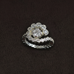 Lueur Bubble Flowers Cubic Zircon Ring-Silver gembea jewelry
