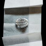 Lueur Bubble Three Layers Cubic Zircon Ring-Silver gembea jewelry