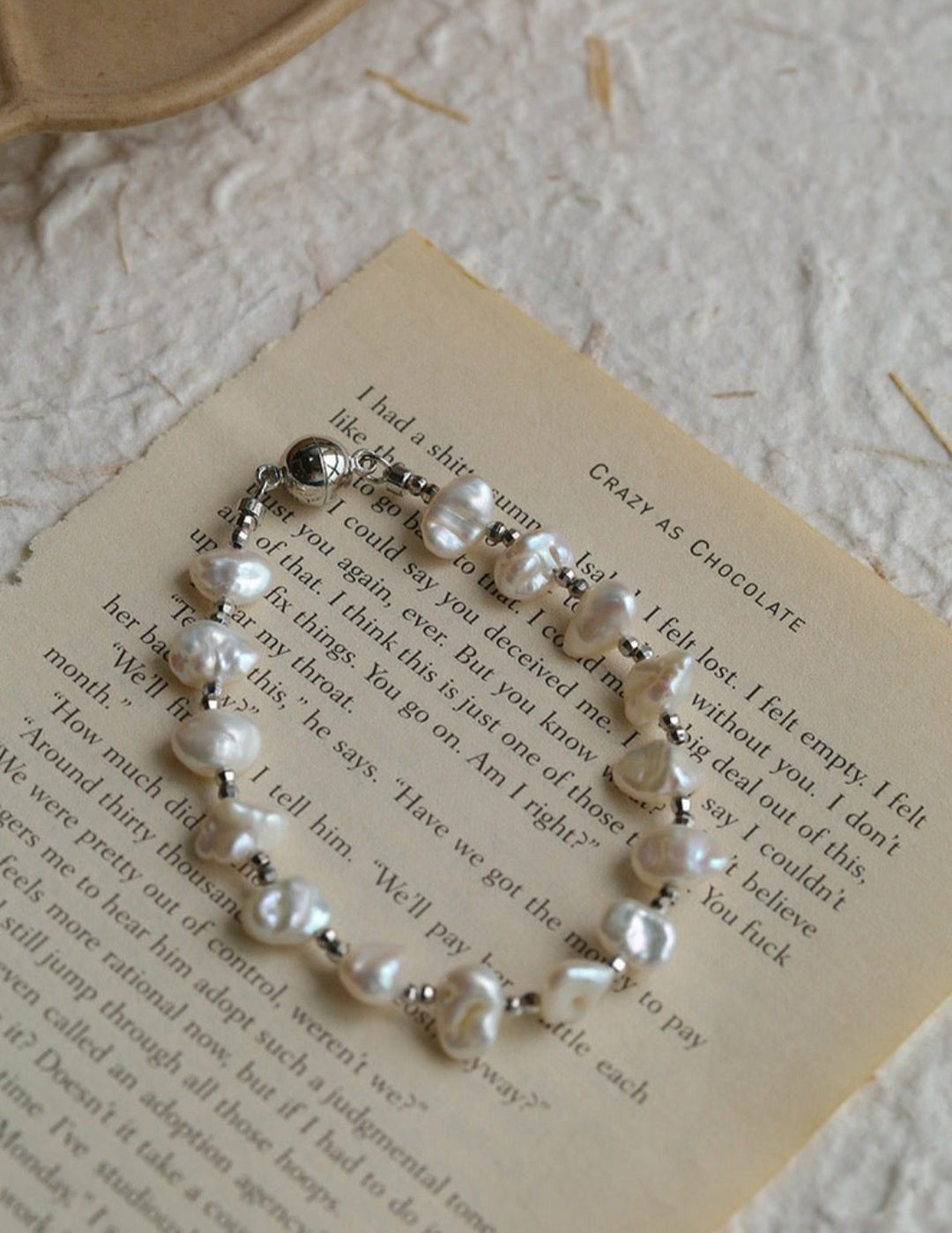 Luxury Shining Silver Baroque Pearl Bracelet GEMBEA JEWELRY