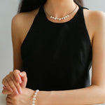 Luxury Shining Silver Baroque Pearl Bracelet GEMBEA JEWELRY