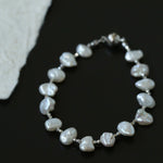 Luxury Shining Silver Baroque Pearl Bracelet GEMBEA JEWELRY