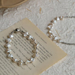 Luxury Shining Silver Baroque Pearl Bracelet GEMBEA JEWELRY