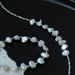 Luxury Shining Silver Baroque Pearl Bracelet GEMBEA JEWELRY