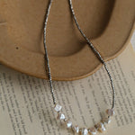 Luxury Shining Silver Baroque Pearl Necklace gembea jewelry