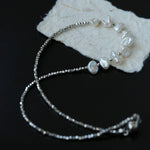 Luxury Shining Silver Baroque Pearl Necklace gembea jewelry