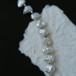 Luxury Shining Silver Baroque Pearl Necklace gembea jewelry