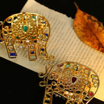 Medieval Colored Glazed Elephant Brooch