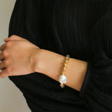 Metal Bean natural Baroque pearl Bracelets - Gembea Jewelry