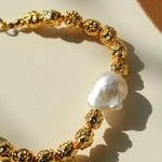 Metal Bean natural Baroque pearl Bracelets - Gembea Jewelry