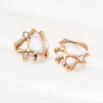 Metal Lava Pearl Stud Earrings - Gembea Jewelry