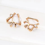 Metal Lava Pearl Stud Earrings - Gembea Jewelry