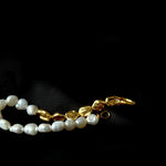Metal Petal Baroque Pearl Beaded Bracelet gembea jewelry