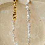 Metal Petal Baroque Pearl Necklace - Gembea Jewelry