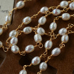 Metallic Peace Dove Pendant Pearl Necklace gembea jewelry