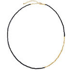 Mini Golden Rice Black Spinel Beaded Choker Necklace GEMBEA JEWELRY