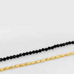 Mini Golden Rice Black Spinel Beaded Choker Necklace GEMBEA JEWELRY