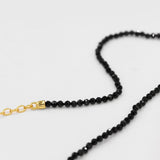 Mini Golden Rice Black Spinel Beaded Choker Necklace GEMBEA JEWELRY