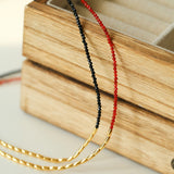 Mini Golden Rice Black Spinel Beaded Choker Necklace GEMBEA JEWELRY