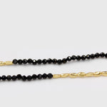 Mini Golden Rice Black Spinel Double Beaded Bracelet gembea jewelry