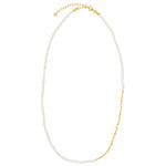 Mini Golden Rice Pearl Beaded Choker Necklace gembea jewelry