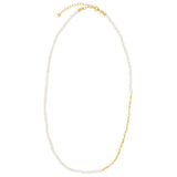 Mini Golden Rice Pearl Beaded Choker Necklace gembea jewelry