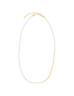 Mini Golden Rice Pearl Beaded Choker Necklace gembea jewelry