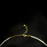 Mini Golden Rice Pearl Beaded Choker Necklace gembea jewelry