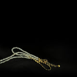 Mini Golden Rice Pearl Beaded Choker Necklace gembea jewelry