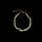 Mini Golden Rice Pearl Doubel Beaded Bracelet gembea jewelry