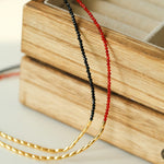 Mini Golden Rice Red Spinel Beaded Choker Necklace gembea jewelry