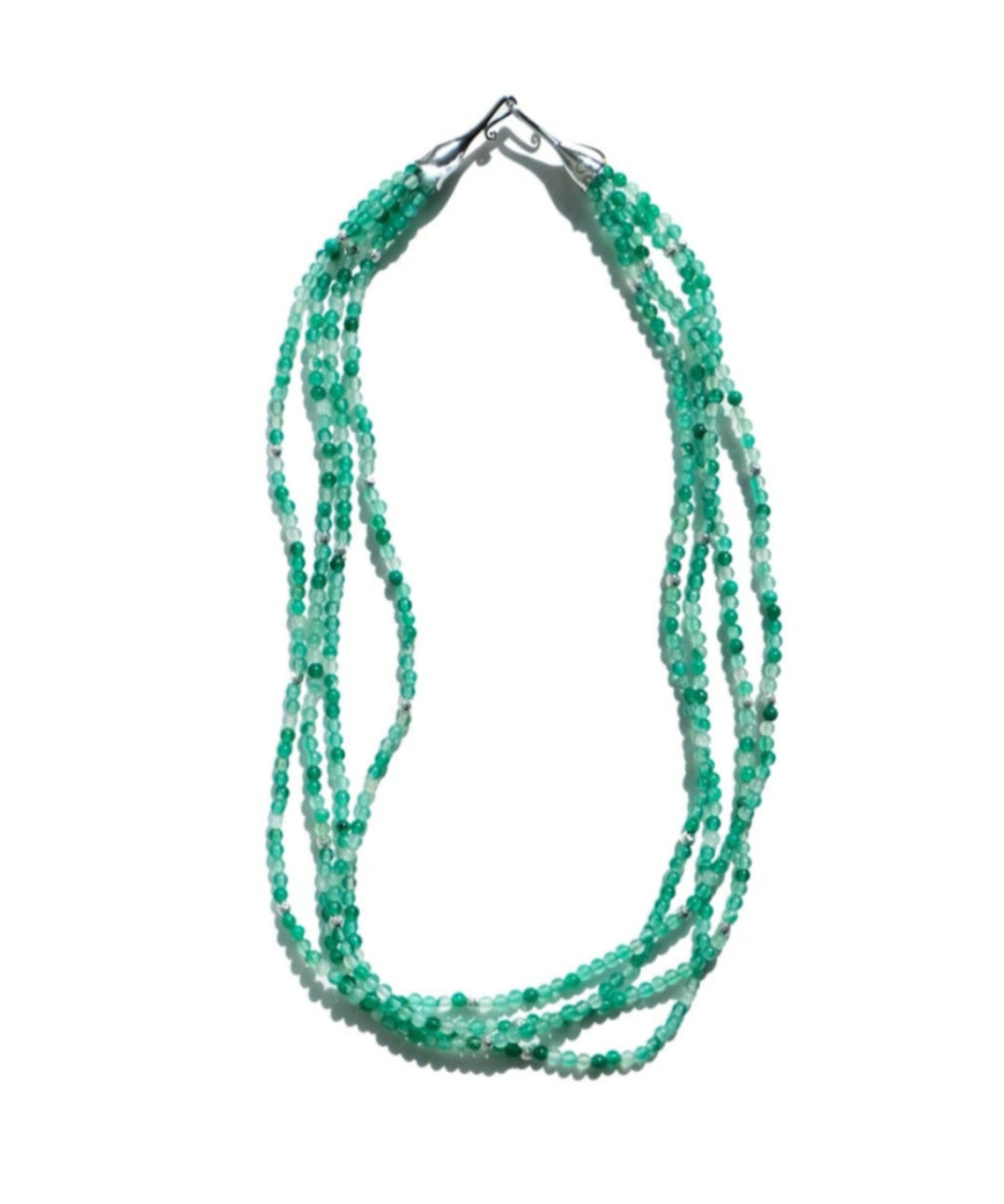 Mini Green Orange Agate Necklace gembea jewelry