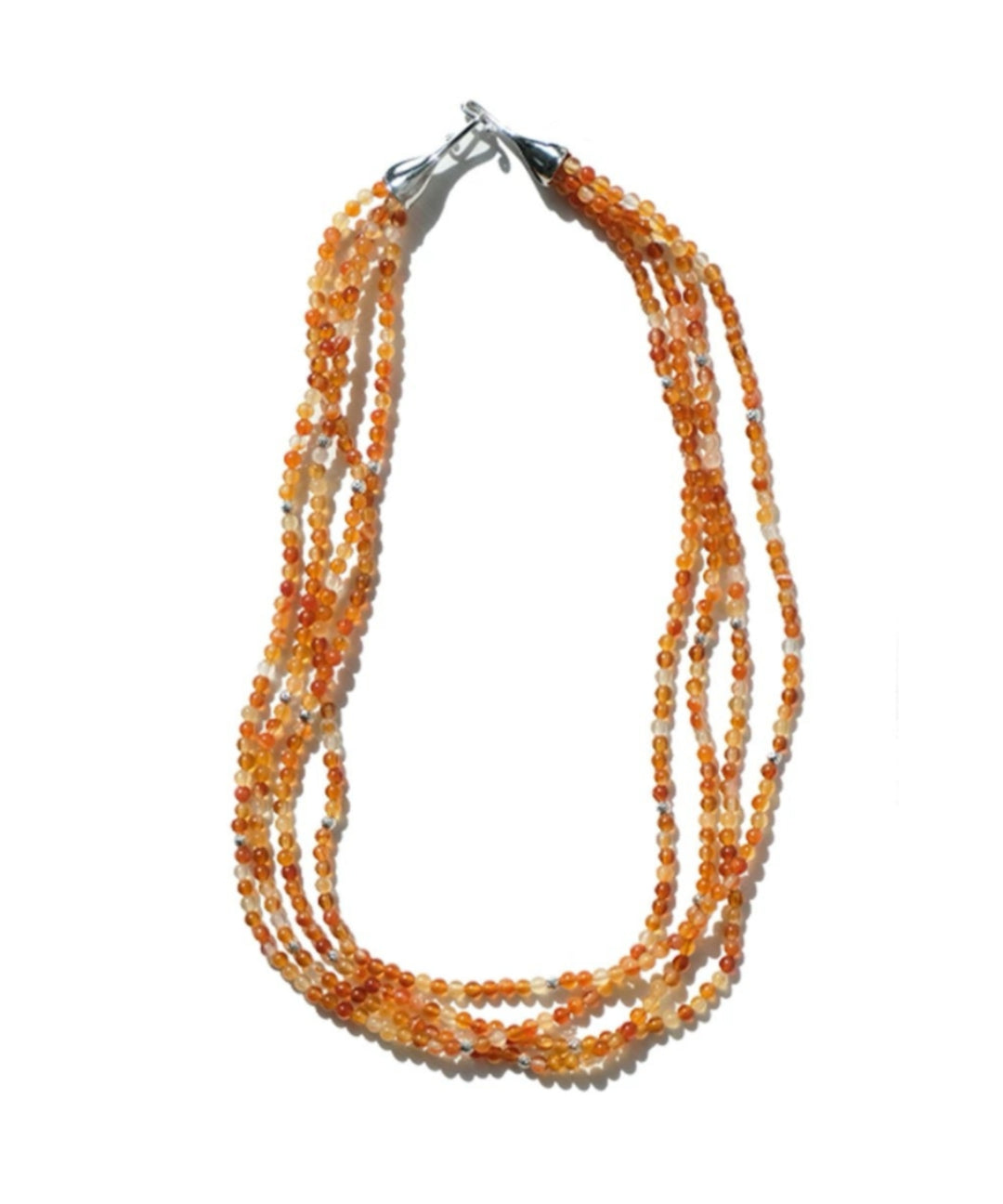 Mini Green Orange Agate Necklace gembea jewelry