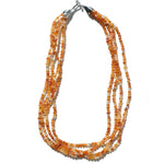 Mini Green Orange Agate Necklace gembea jewelry