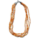 Mini Green Orange Agate Necklace gembea jewelry