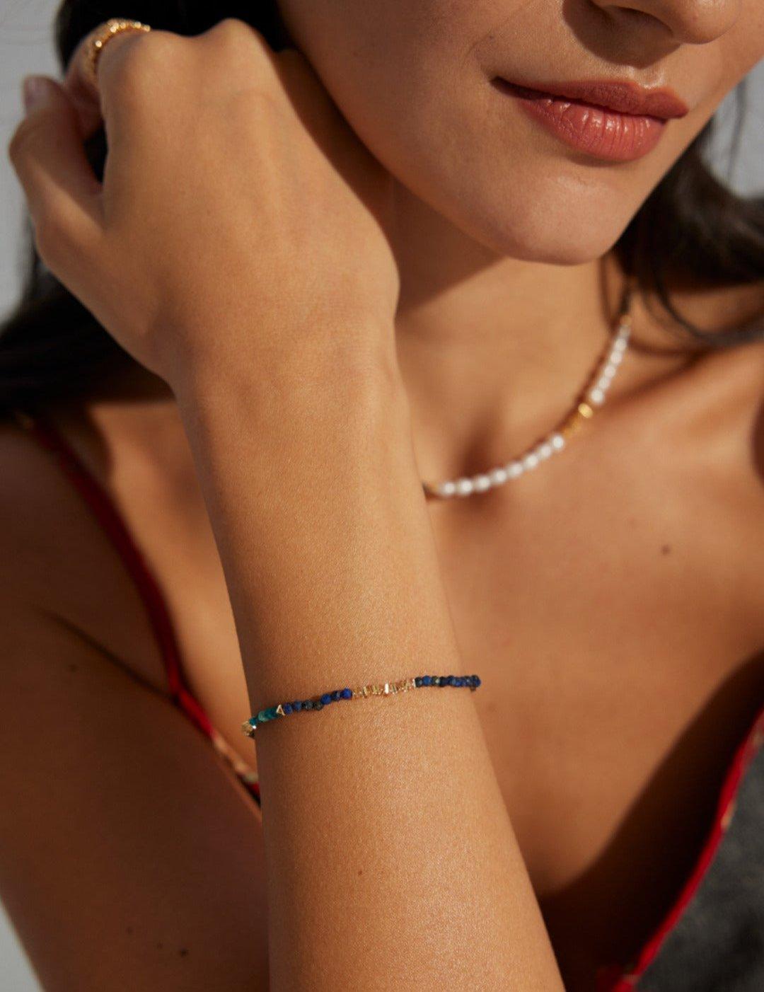 Synthetic Lapis Lazuli Lucky Bracelets - Gembea Jewelry