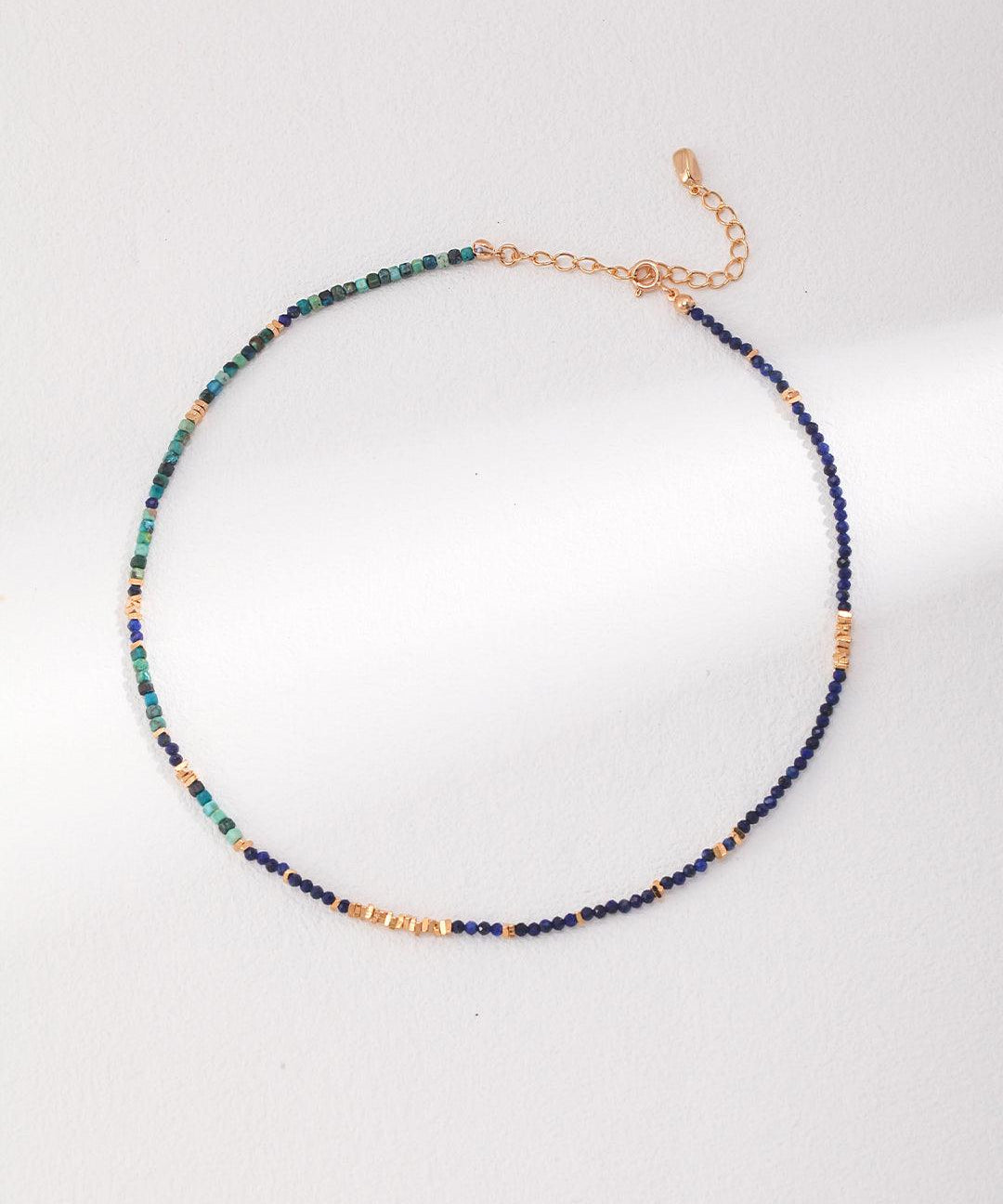 Synthetic Lapis Lazuli Gemstone Lucky Necklaces - Gembea Jewelry