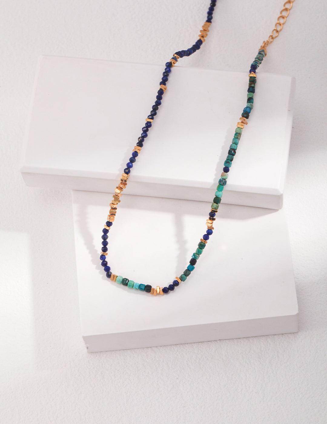 Synthetic Lapis Lazuli Gemstone Lucky Necklaces - Gembea Jewelry